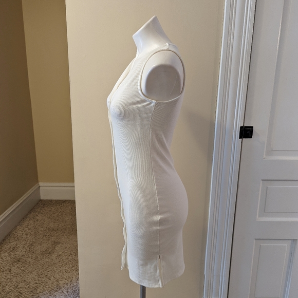 Modcloth Jessy B white ribbed button down dress size xs - Picture 2 of 7